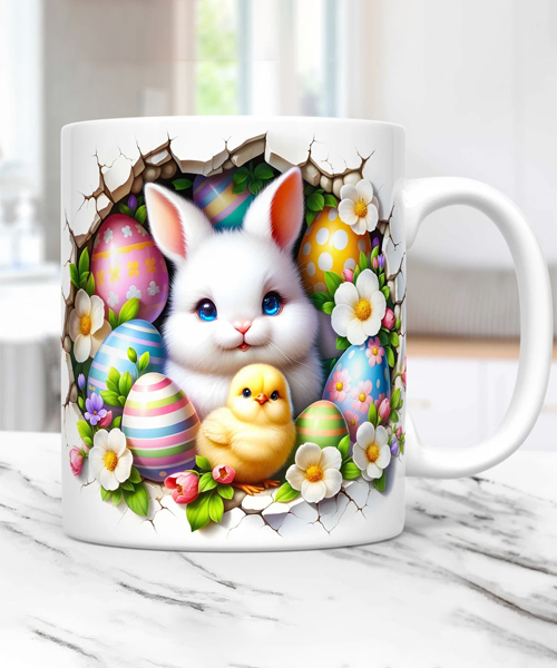 3D Kaninchen Ostern Tasse wickeln